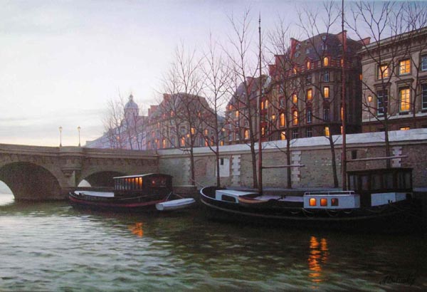 Boats On the Seine, by Alexei Butirskiy