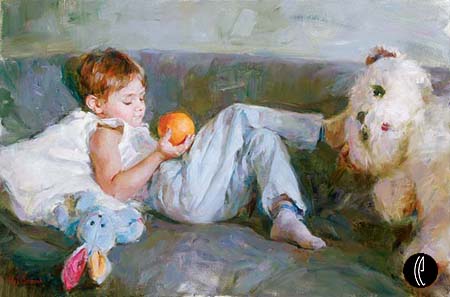 Boy with an Orange, by Michael & Inessa Garmash