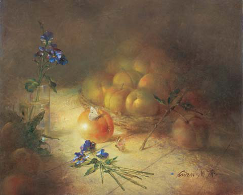 Still Life With Apricots, by Michael Gorban