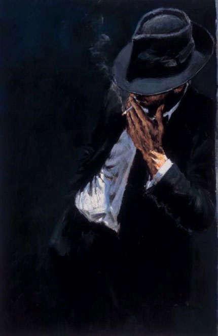 Study For Man in Black Suit, by Fabian Perez